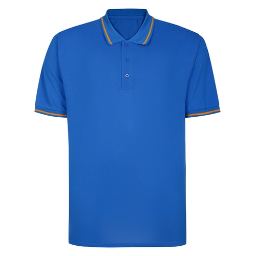 Bigdude Tipped Polo Shirt Bright Blue Tall
